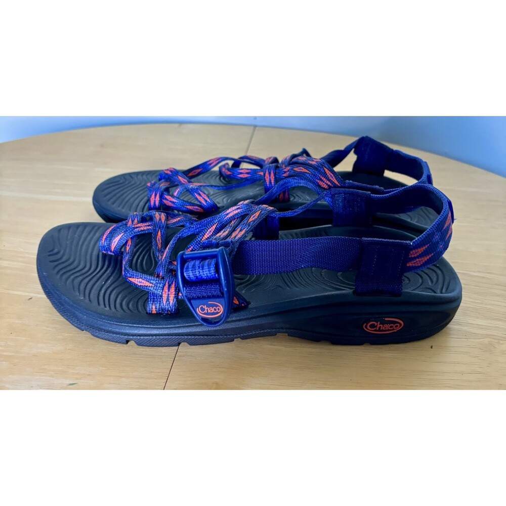 Chaco ZVOLV X2 Womens 9 40 EU Hiking Water Sandal Volcanic Blue Orange EUC - Picture 3 of 9